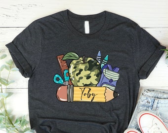 Personalized Kids Back To School Shirt, Custom Name Tee