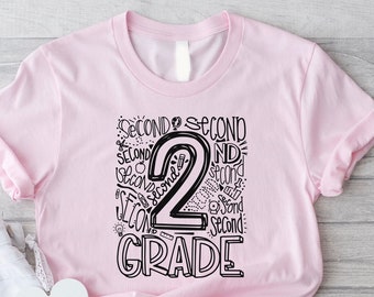 Second Grade Teacher T-Shirt, Elementary School Teaching Tee