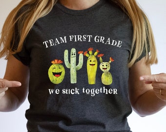 First Grade Teacher Cactus Shirt, Elementary School Teaching