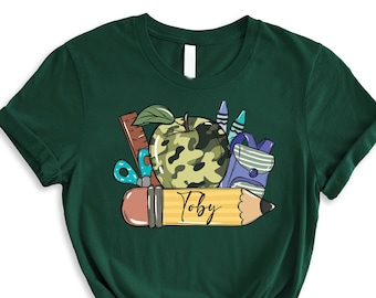 Personalized Back To School Shirt, Custom Name School Tee