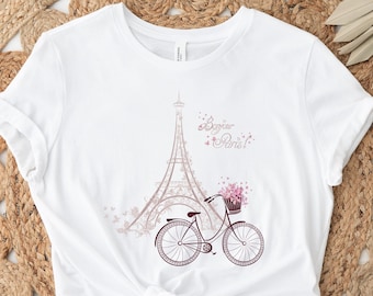 Bonjour Paris Shirt, Eiffel Tower Shirt, Travel To France Shirt, Gift For Paris Lover,Music Teacher Shirt,Music Teacher Gifts