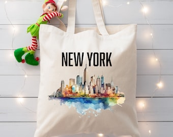 New Yorke Canvas Tote Bag, Aesthetic Everyday Bag