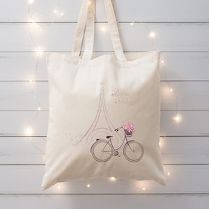 Paris Tote Bag, Eiffel Tower Tote Bag, France Tote Bag, Eiffel Tote Bag, Traveler Tote Bag, Paris Bag, I Love Paris Bag, France Theme Bag