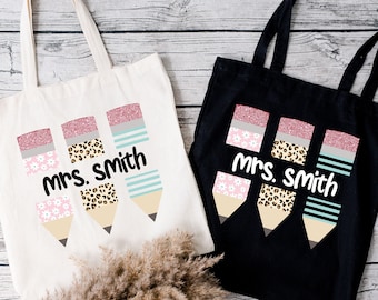 Lehrer Tragetasche, Lehrer Tasche, personalisierte Lehrer Geschenk, Geschenk für Lehrer, danke Weihnachtsgeschenk