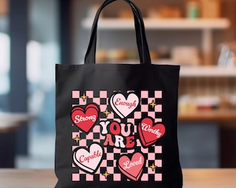 Valentines Heart Love Tote Bag, Gift For Woman