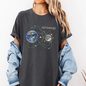 Comfort Colors® Artemis II Moon Mission T-Shirt, NASA Space Program Fan Tee, Astronomy Gift, Rocket Launch Shirt, Space Exploration Top image 9