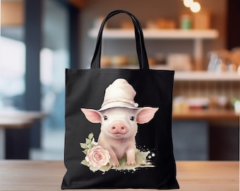 Schwein Einkaufstasche, Schwein Tote, süßes Schwein, Schwein Liebhaber Geschenk, Schwein Geschenke für Mutter