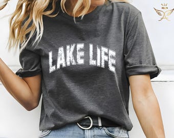 Lake Life Shirt, Lake Shirt, On The Lake,Gift for Travel Lover, Gift for Adventurer, Vacation Shirts, Gift for Her, Camper Shirt, Lake Vibes