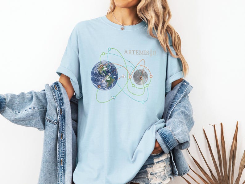 Comfort Colors® Artemis II Moon Mission T-Shirt, NASA Space Program Fan Tee, Astronomy Gift, Rocket Launch Shirt, Space Exploration Top image 13