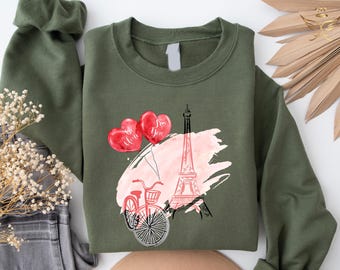 Bonjour Paris Sweatshirt, Eiffel Tower, France Travel Shirt