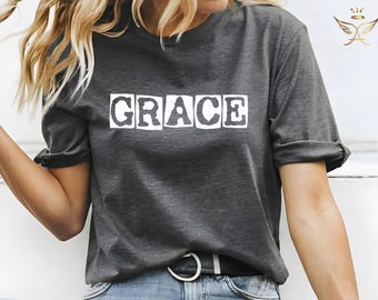 Grace Christian T-Shirt, Winter Gift for Her