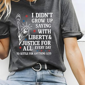 Liberty and Justice For All Shirts Human Rights TShirt 4th of July Equality Sweatshirt Shirts  4th of July Equality, Resist DEI Tee