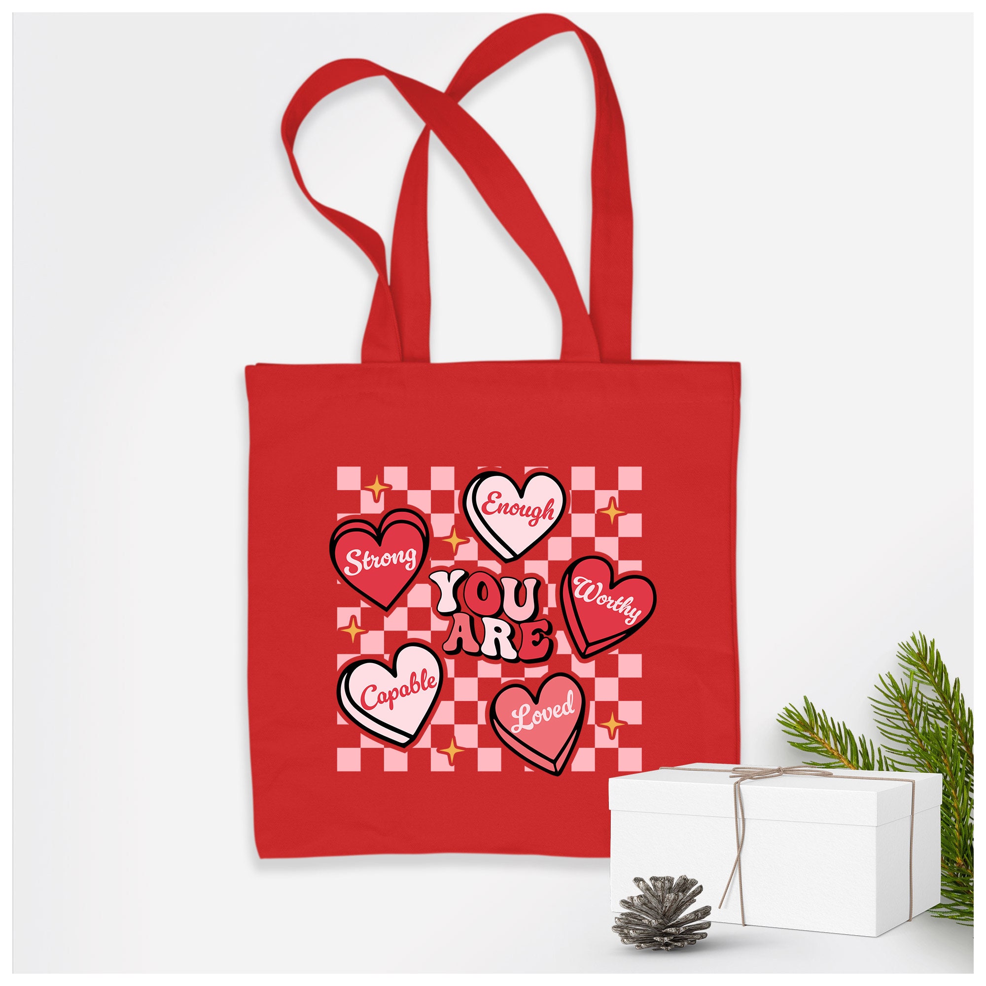 Valentines Tote Bag, Valentines Day Tote Bag For Woman, Valentine Tote Bag, Heart Love Tote Bag, Valentines Day Gift, Gnome Tote