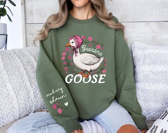 Grandma  Goose Sweatshirt and Hoodie, Mothers Day, Gift for Mom, Mama Sweatshirt, Mom Crewneck, Gift for Her, Birthday Gift for Mom
