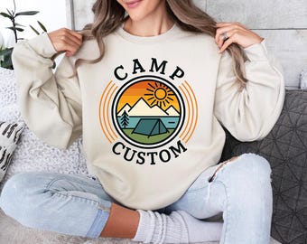 Custom Camp Sweatshirt ,Hoodie – Personalized Camping Apparel for Families, Scouts, Summer Camps , Outdoor Adventures