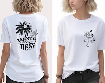 Tanned And Tipsy T-Shirt – Summer Beach Holiday Shirt
