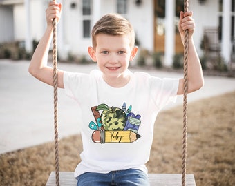 Personalized Back To School Shirt, Custom Kids Tee