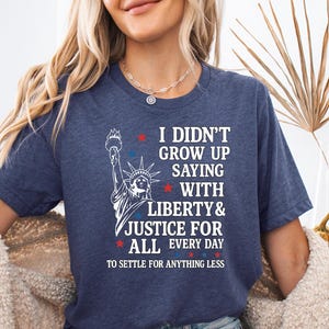 Liberty and Justice For All Shirts Human Rights TShirt 4th of July Equality Sweatshirt Shirts  4th of July Equality, Resist DEI Tee