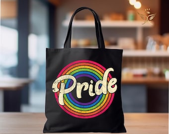 Rainbow Pride Cotton Tote Bag – LGBTQ+ Accessories