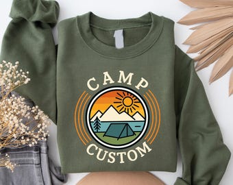 Custom Camp Sweatshirt ,Hoodie – Personalized Camping Apparel for Families, Scouts, Summer Camps , Outdoor Adventures