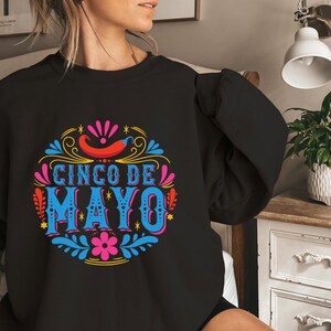 Cinco De Mayo Sweatshirt, Mexican Fiesta 5 De Mayo Sweatshirt, Fiesta Party Crewneck, Mexican Festival Gift, Happy Cinco De Mayo