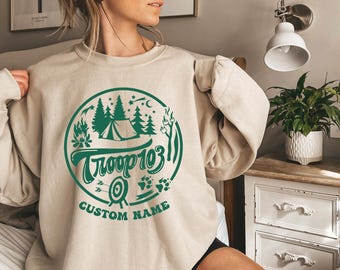 Custom Scout Troop Number Sweatshirt, Camping Hoodie