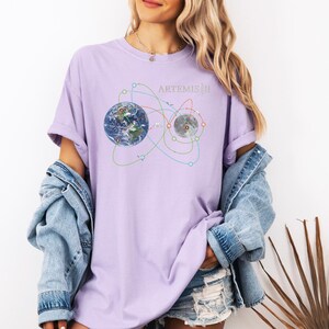 Comfort Colors® Artemis II Moon Mission T-Shirt, NASA Space Program Fan Tee, Astronomy Gift, Rocket Launch Shirt, Space Exploration Top image 5