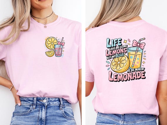 Comfort Colors® Jesus Lemonade Shirt, Life Gave Me Lemons Tee, Christian Apparel, Faith Christianity Tee