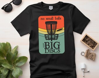 Camiseta divertida de disc golf, diseño retro de discos grandes