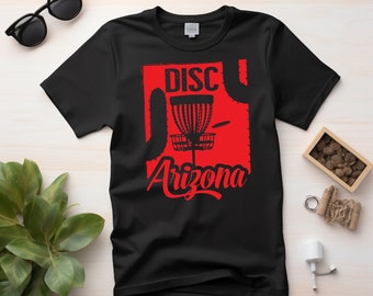 Camiseta divertida de disc golf de Arizona, camiseta retro de frisbee