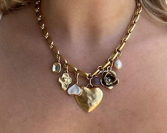 Collier Pendentif Coquillage Saint-Jacques Jaune - Bijoux Des Lys - Chaîne 50 Cm