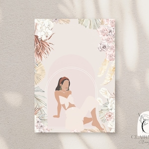 Digitale Postkarte, Dankeskarte, Boho-Boho, persönliche Nachrichtenkarte, Visitenkarte, Kleinunternehmerbedarf, Branding