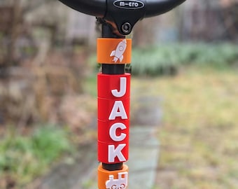 Kids Scooter Charms / Personalized Clips / Name Tag accessories for Micro Maxi Kickboard