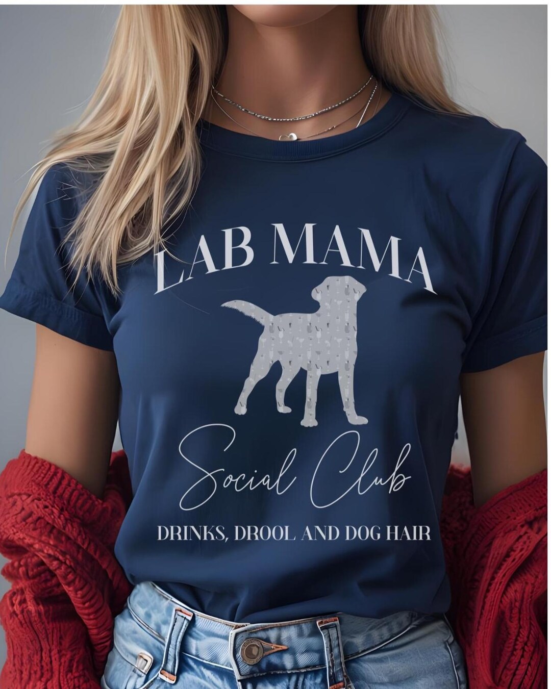 Lab Mama Social Club Shirt, Labrador Mom Tee, Dog Mom T-shirt, Funny ...