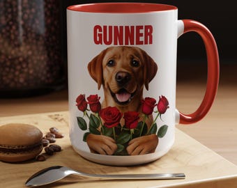Personalized Valentines Day, Mother's Day, Sweetest Day Fox Red Lab Mug, Love 4-Legged Word, Custom Labrador Lover Gift, Dog Lover Mug