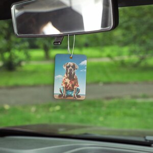 Silver Lab Hawaiian Beach Car Air Freshener Pine Scent New Car Scent Black Ice Scent Labrador Vehicle Air Freshener Dog Car Air Freshener