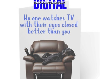 Black Lab Fathers Day Card, Dog Dad Card, Lab Dad, Digital Instant Downloadable Printable, Funny Gift for Husband, Black Labrador Humorous