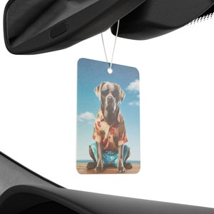 Silver Lab Hawaiian Beach Car Air Freshener Pine Scent New Car Scent Black Ice Scent Labrador Vehicle Air Freshener Dog Car Air Freshener