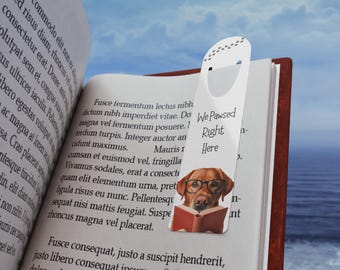 Fox Red Lab Bookmark, We Pawsed Right Here, Dog Lover Gift, Fox Red Labrador Reading Bookmark, Stocking Stuffer for Bookworms Lab Moms
