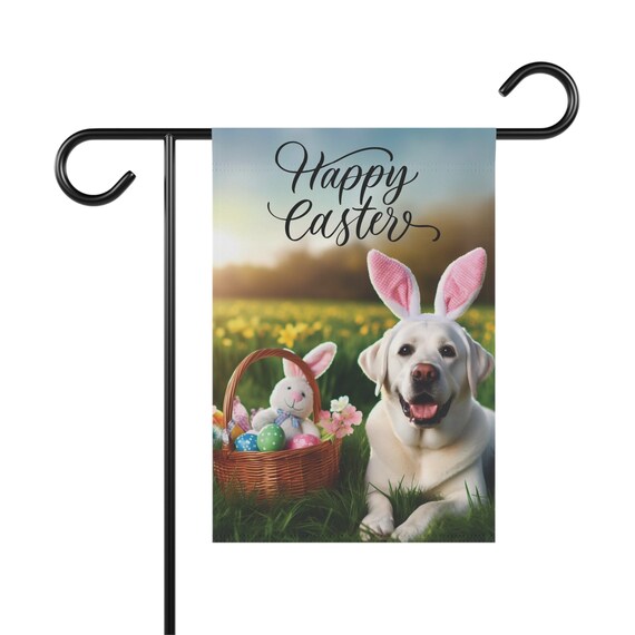 Happy Easter Yellow Flag - 3x5 Feet Easter Eggs Banner With Grommets, 100% Polyester, Multicolor, For Outdoor/Indoor Decor