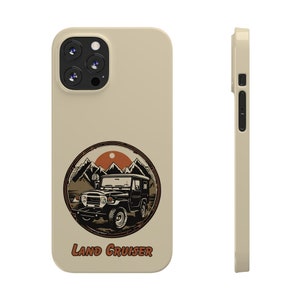 Vintage Vibe Land Cruiser Phone Case Beige- Slim iPhone Cases; iPhone 15/iPhone 14/iPhone 13/iPhone 12/iPhone 11