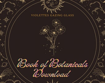 Book of Botanicals Digital Download Coloring Book 40 pages