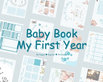 Baby Book: My First Year - Cerulean