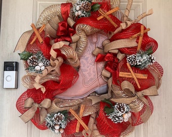 Cowboy Boot Wreath