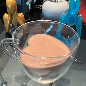 二重底ハート型インナーガラスカップ、コーヒーカップまたはミルクカップ、朝食用カップ、エレガントで美しい上質なガラス透明カップ。