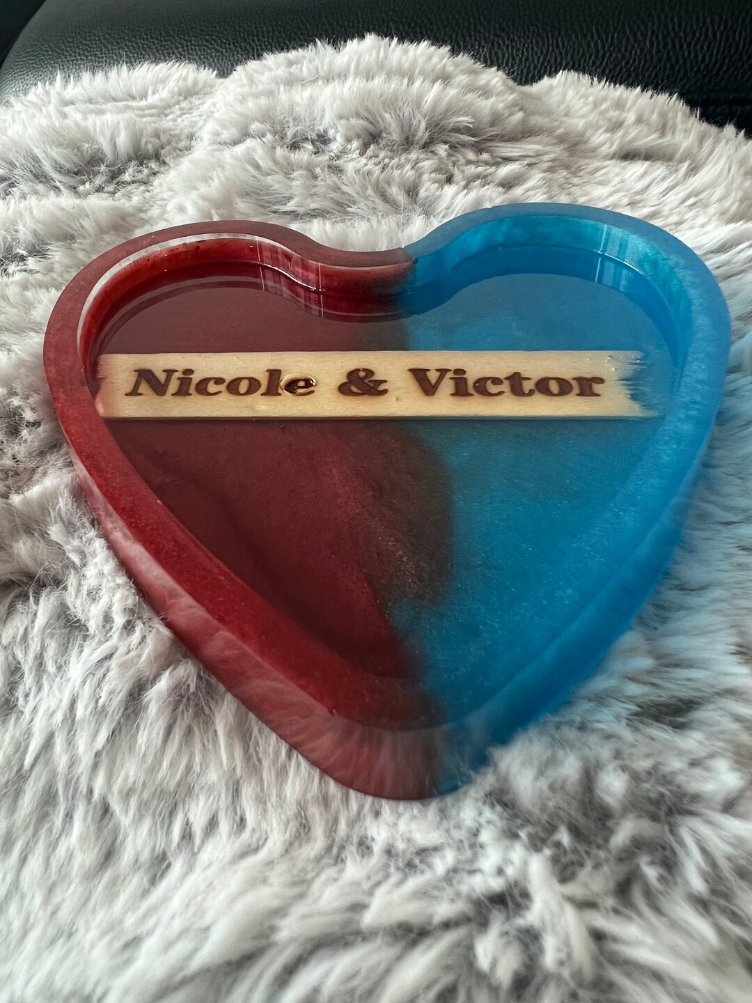 Personalized Ashtray or Jewelry Tray With Names or Initials Engraved in