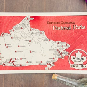 Custom Kanada National Parks Reisekarte | Sonderedition | Geschenk zum 5 Wanderer Geschenk | Kanadische Nationalpark Karte