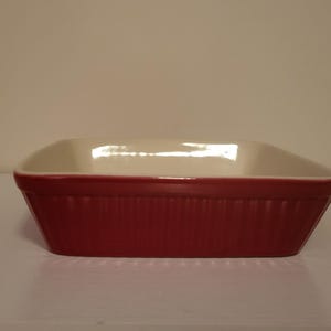 Red Stoneware 9&quot; Square Baker