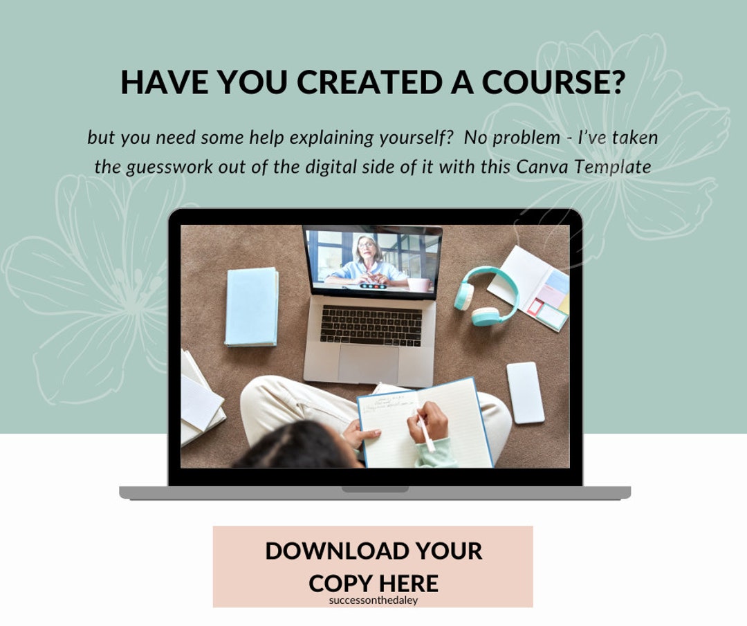 Ecourse Workbook Editable Canva Template - Etsy