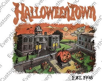Vintage Halloween Town Est 1998 Png, Halloweentown Png,Pumpkin Halloweentown Png,Halloween Png, Halloweentown Est 1998 Design Shirt,Fall Png